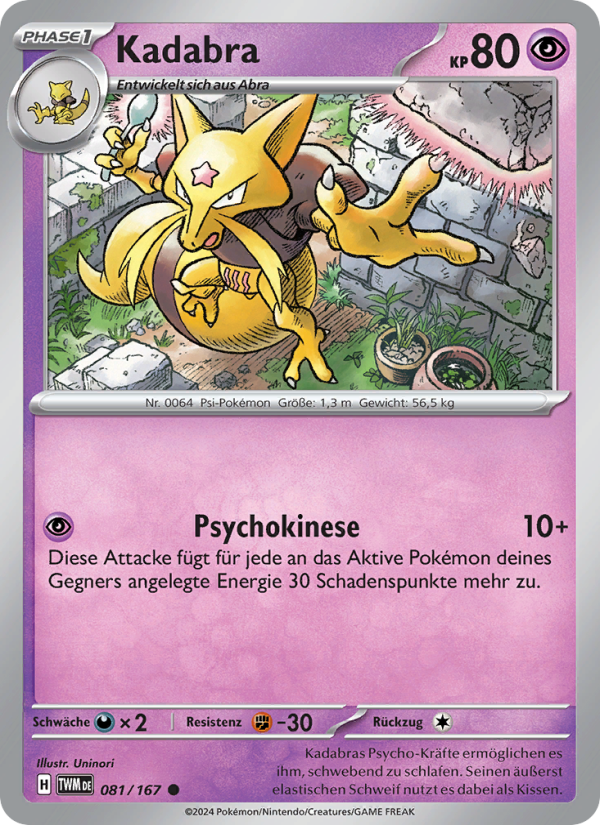 Kadabra 081 — Twilight Masquerade (German Pokémon TCG card)