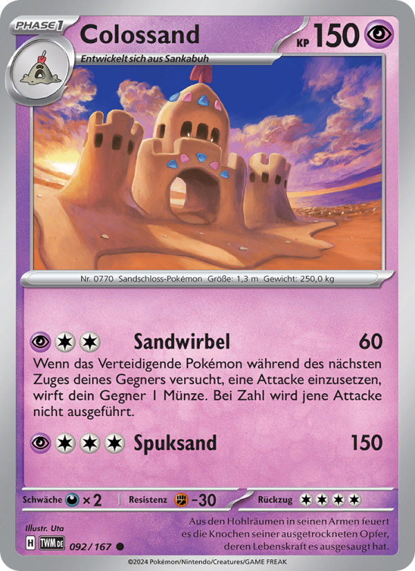 Colossand 092 — Twilight Masquerade (German Pokémon TCG card)