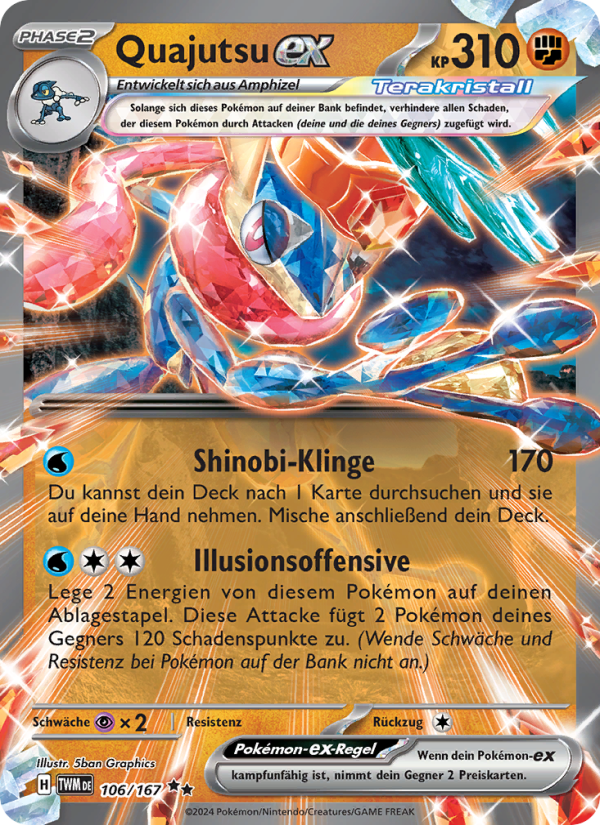 Quajutsu-ex 106 — Twilight Masquerade (German Pokémon TCG card)