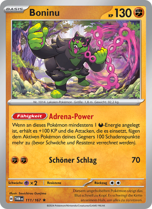 Boninu 111 — Twilight Masquerade (German Pokémon TCG card)