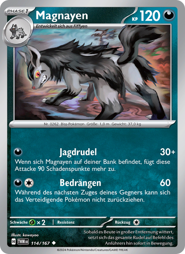 Magnayen 114 — Twilight Masquerade (German Pokémon TCG card)