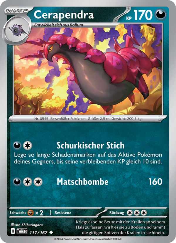 Cerapendra 117 — Twilight Masquerade (German Pokémon TCG card)