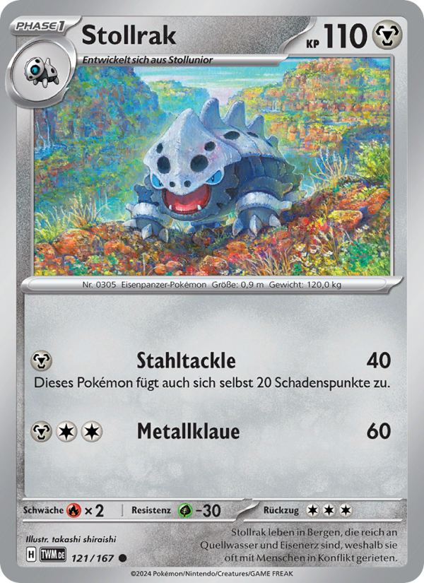 Stollrak 121 — Twilight Masquerade (German Pokémon TCG card)