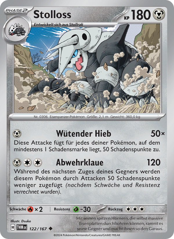 Stolloss 122 — Twilight Masquerade (German Pokémon TCG card)