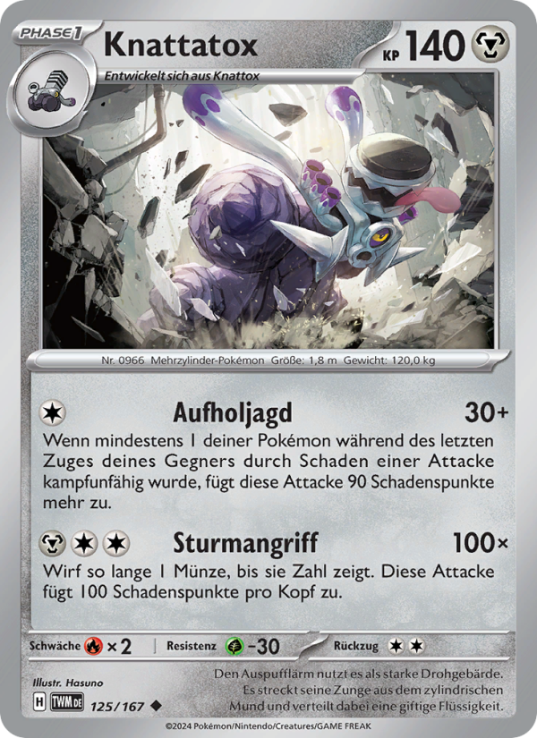 Knattatox 125 — Twilight Masquerade (German Pokémon TCG card)