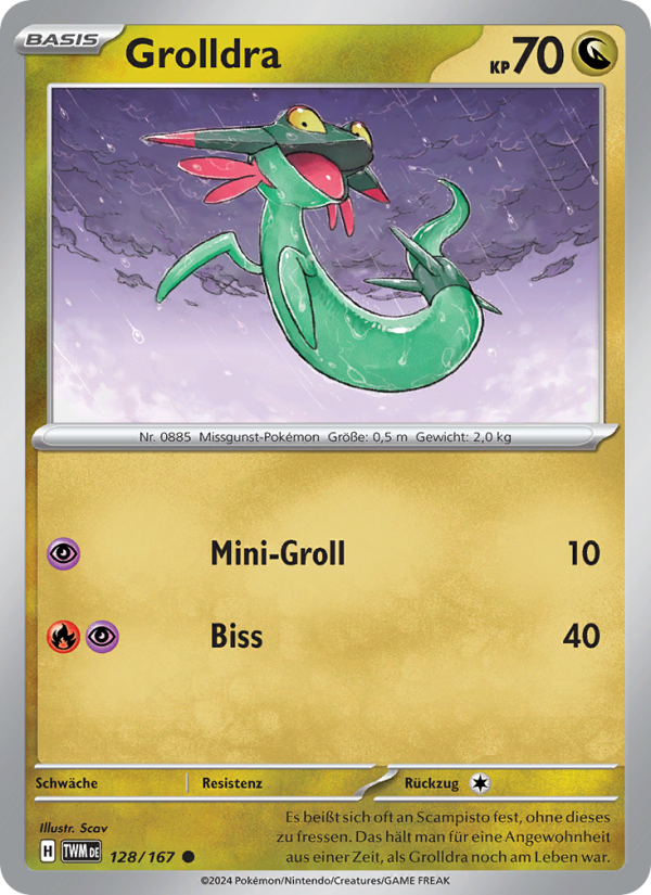 Grolldra 128 — Twilight Masquerade (German Pokémon TCG card)