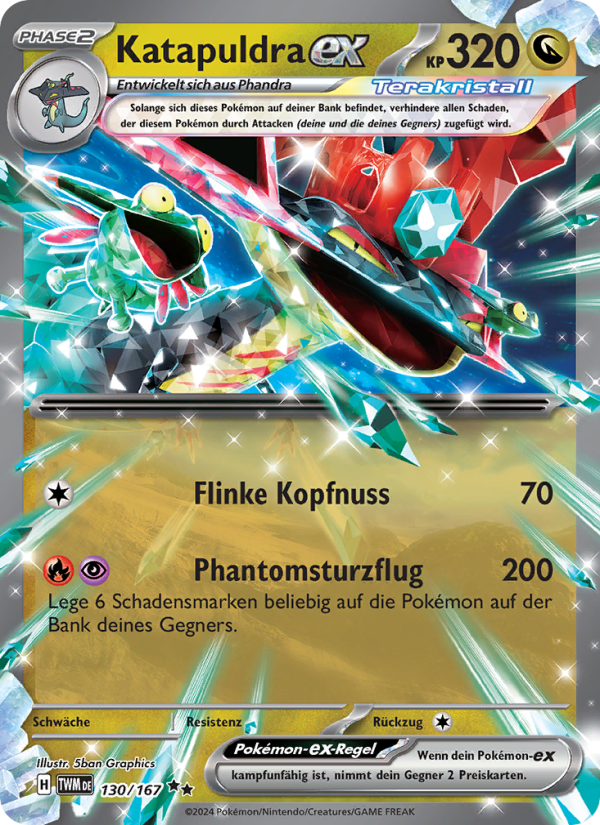 Katapuldra-ex 130 — Twilight Masquerade (German Pokémon TCG card)
