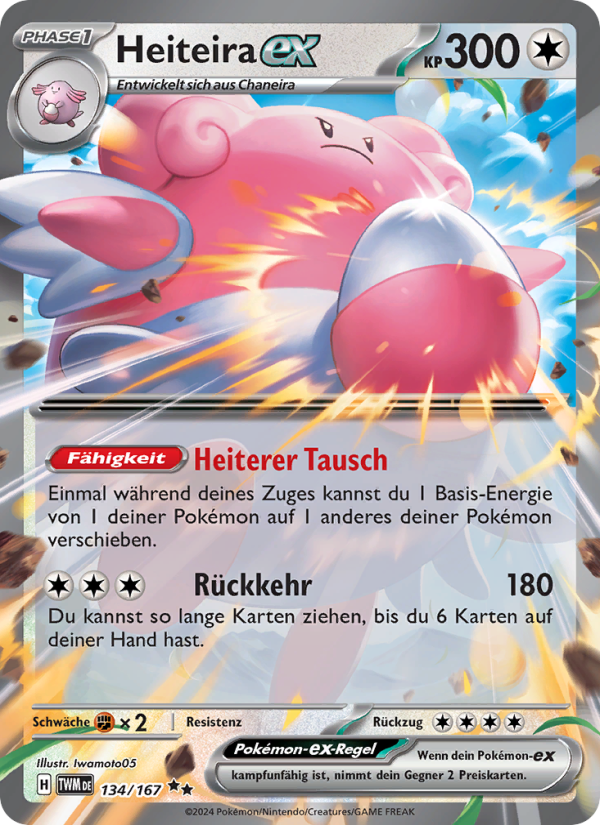 Heiteira-ex 134 — Twilight Masquerade (German Pokémon TCG card)