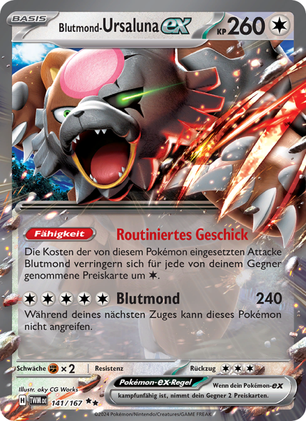 Blutmond-Ursaluna-ex 141 — Twilight Masquerade (German Pokémon TCG card)