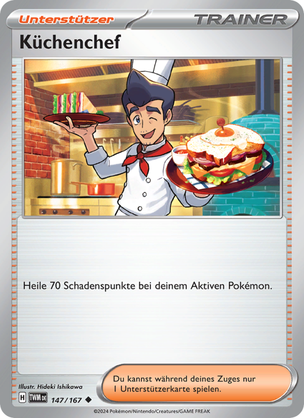 Küchenchef 147 — Twilight Masquerade (German Pokémon TCG card)