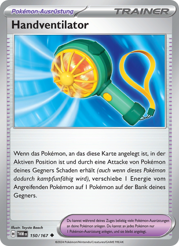 Handventilator 150 — Twilight Masquerade (German Pokémon TCG card)
