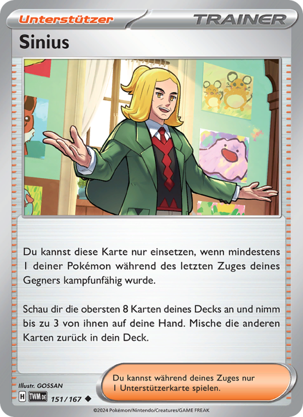 Sinius 151 — Twilight Masquerade (German Pokémon TCG card)