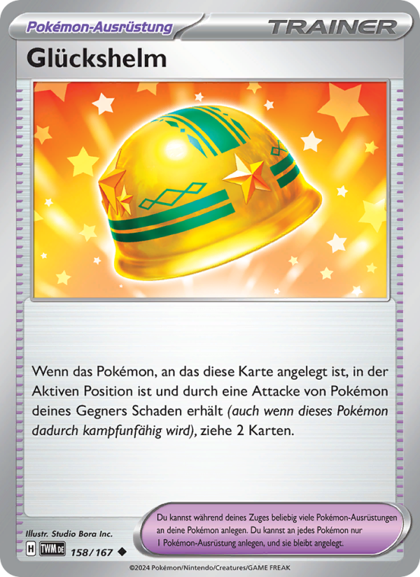 Glückshelm 158 — Twilight Masquerade (German Pokémon TCG card)