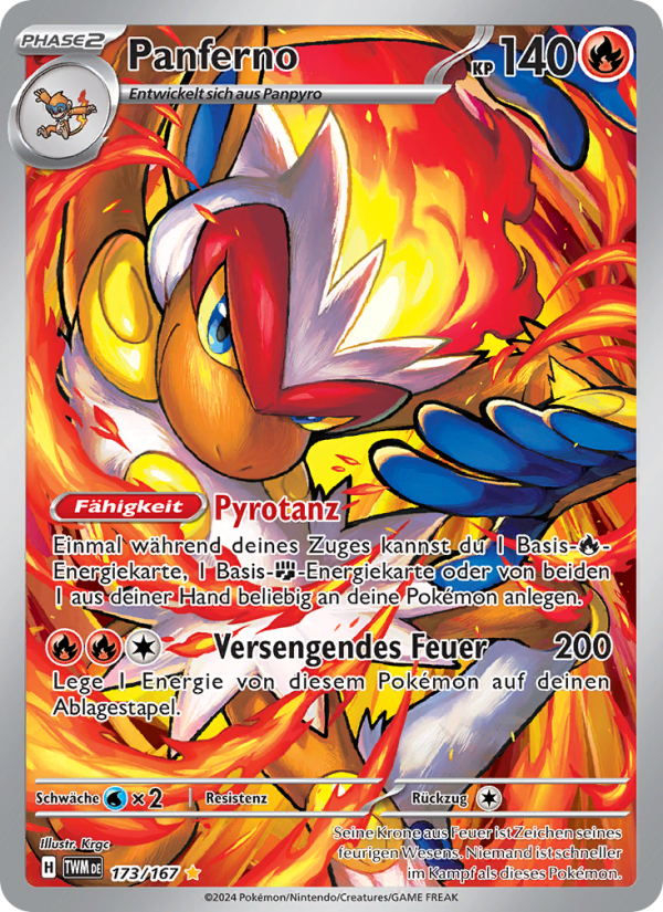 Panferno 173 — Twilight Masquerade (German Pokémon TCG card)