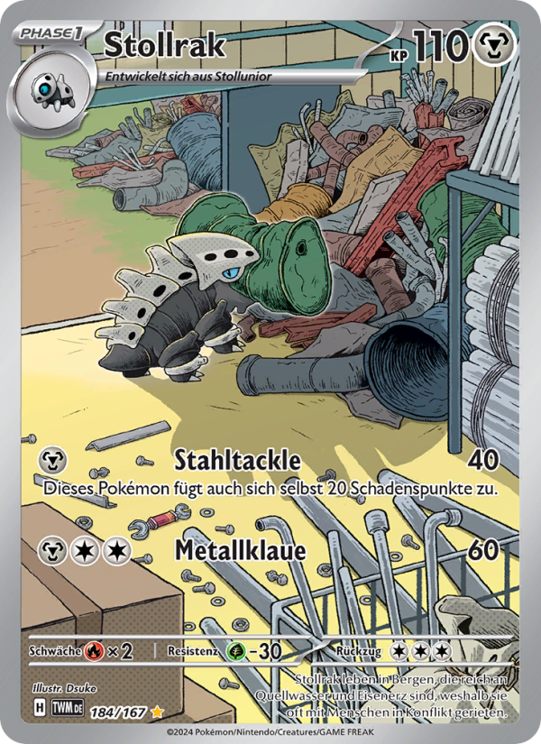 Stollrak 184 — Twilight Masquerade (German Pokémon TCG card)