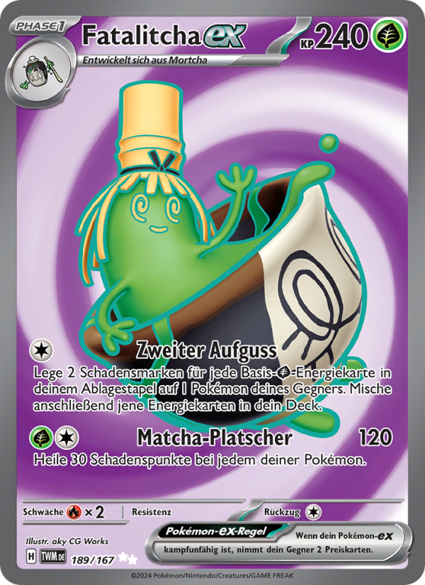 Fatalitcha-ex 189 — Twilight Masquerade (German Pokémon TCG card)