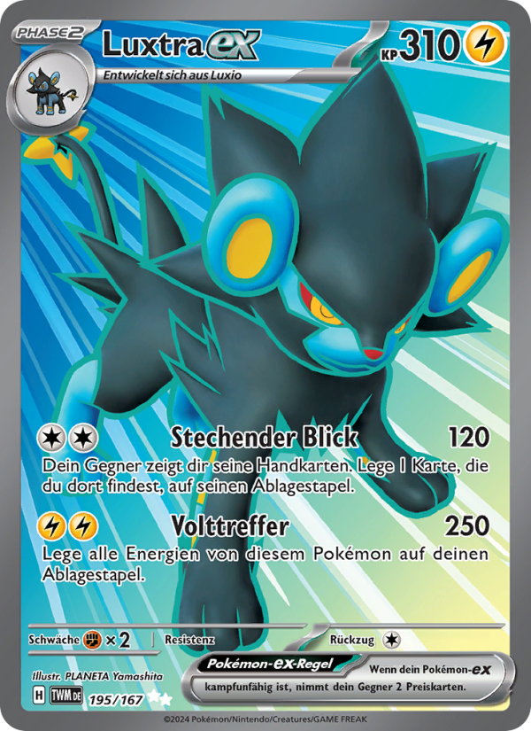 Luxtra-ex 195 — Twilight Masquerade (German Pokémon TCG card)