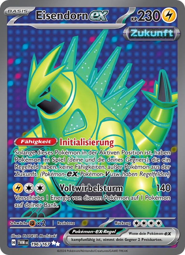 Eisendorn-ex 196 — Twilight Masquerade (German Pokémon TCG card)