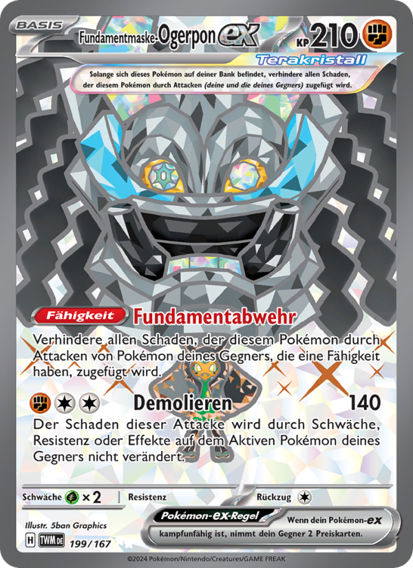 Fundamentmaske-Ogerpon-ex 199 — Twilight Masquerade (German Pokémon TCG card)