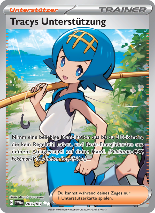 Tracys Unterstützung 207 — Twilight Masquerade (German Pokémon TCG card)