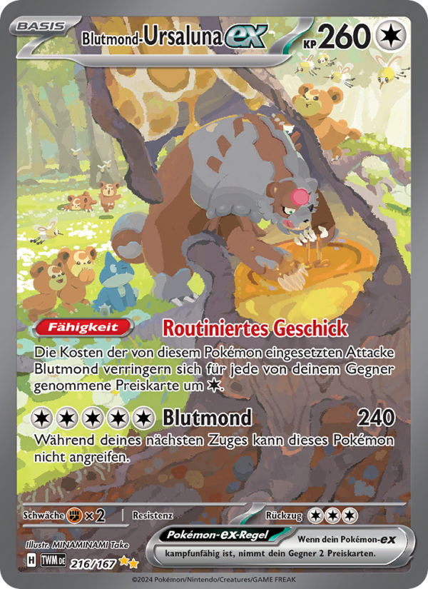 Blutmond-Ursaluna-ex 216 — Twilight Masquerade (German Pokémon TCG card)