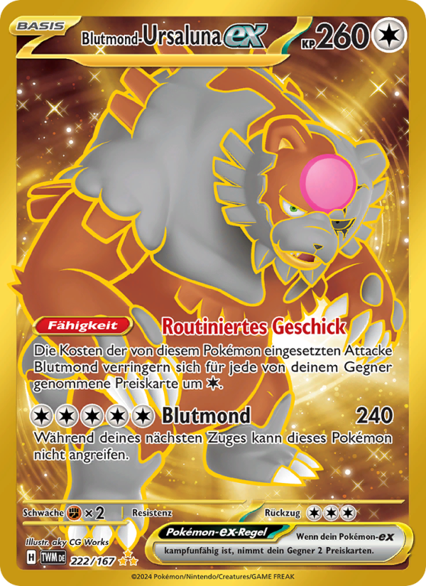 Blutmond-Ursaluna-ex 222 — Twilight Masquerade (German Pokémon TCG card)