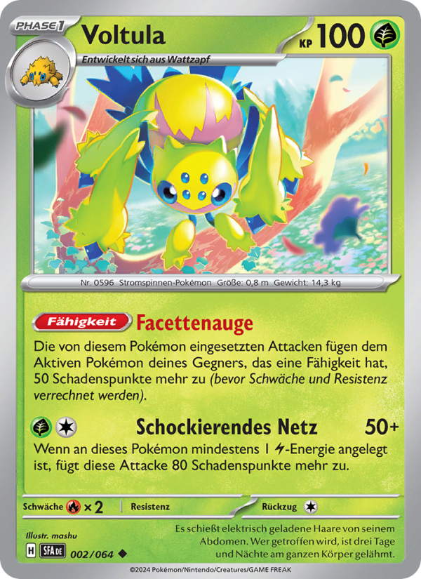 Voltula 002 — Nebel der Sagen (German Pokémon TCG card)