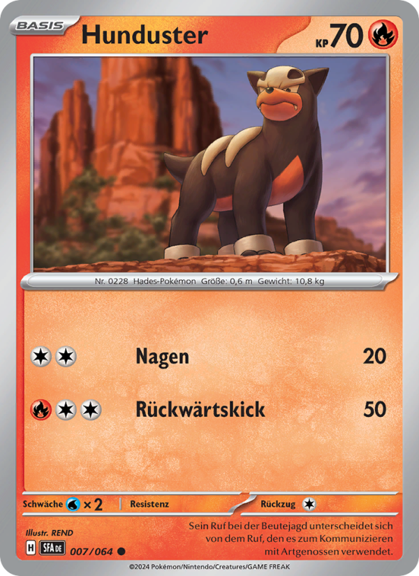 Hunduster 007 — Nebel der Sagen (German Pokémon TCG card)