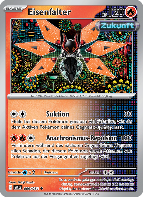 Eisenfalter 009 — Nebel der Sagen (German Pokémon TCG card)