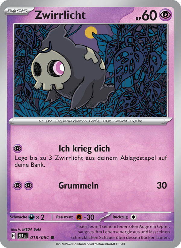 Zwirrlicht 018 — Nebel der Sagen (German Pokémon TCG card)