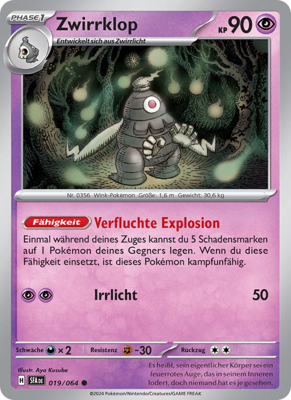 Zwirrklop 019 — Nebel der Sagen (German Pokémon TCG card)