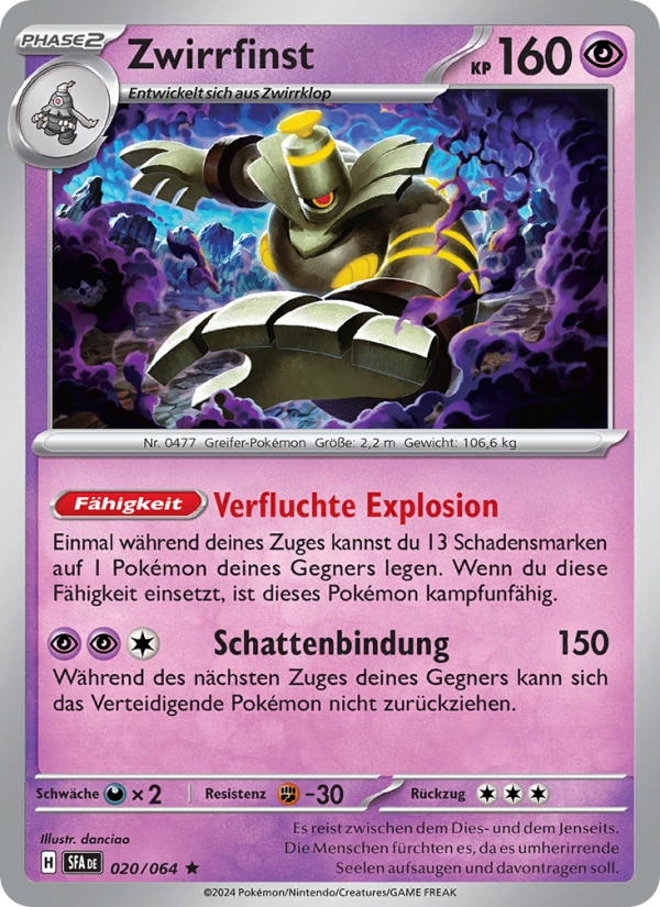 Zwirrfinst 020 — Nebel der Sagen (German Pokémon TCG card)