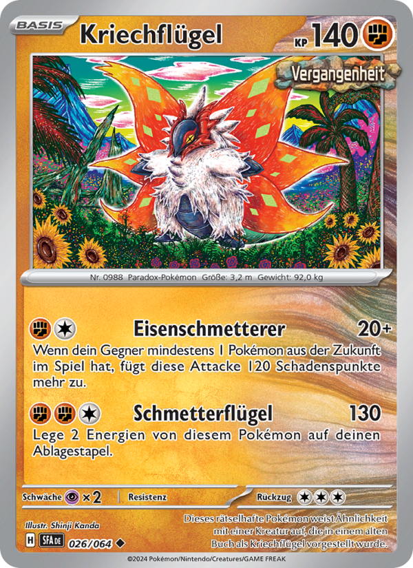 Kriechflügel 026 — Nebel der Sagen (German Pokémon TCG card)