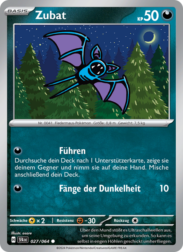 Zubat 027 — Nebel der Sagen (German Pokémon TCG card)