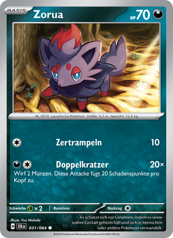 Zorua 031 — Nebel der Sagen (German Pokémon TCG card)