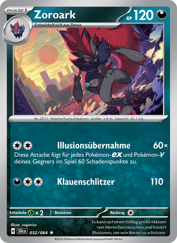 Zoroark 032 — Nebel der Sagen (German Pokémon TCG card)