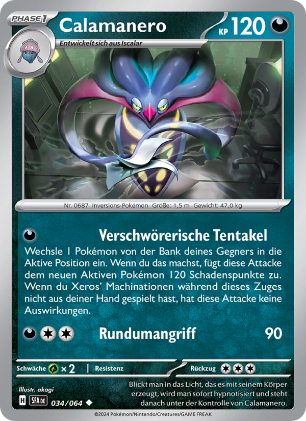 Calamanero 034 — Nebel der Sagen (German Pokémon TCG card)
