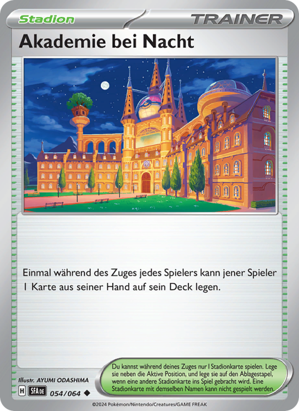 Akademie bei Nacht 054 — Nebel der Sagen (German Pokémon TCG card)