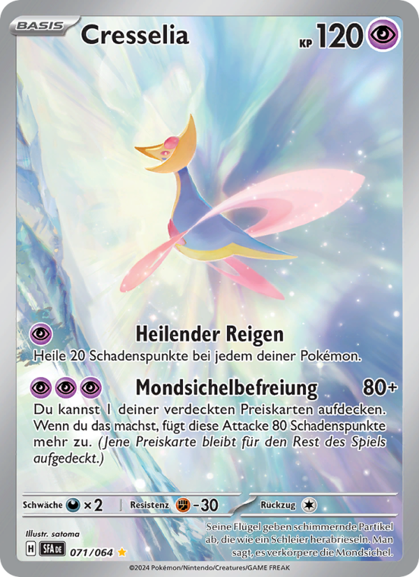 Cresselia 071 — Nebel der Sagen (German Pokémon TCG card)