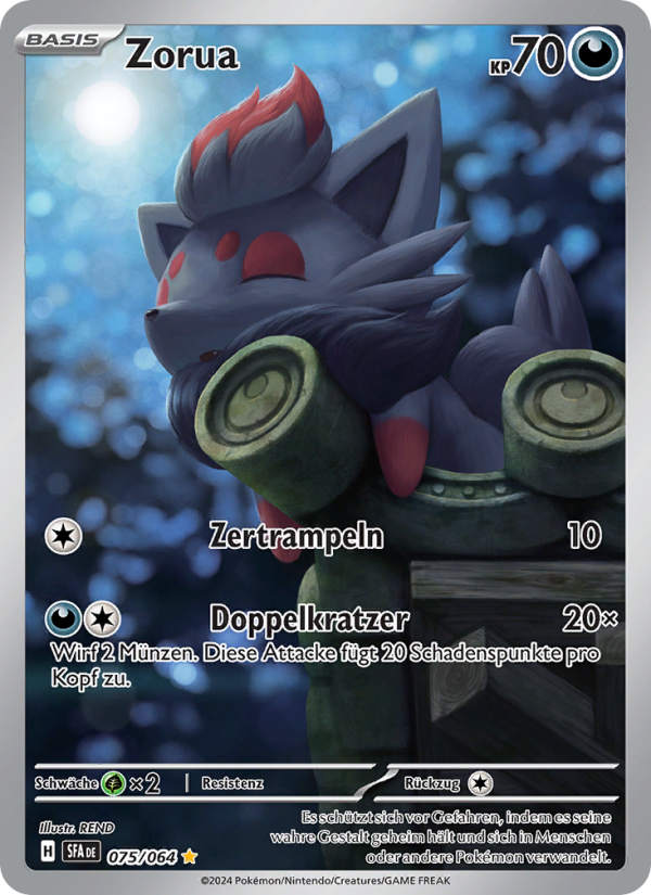 Zorua 075 — Nebel der Sagen (German Pokémon TCG card)