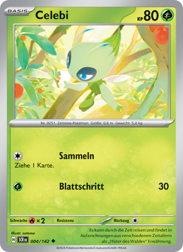Celebi 004 — Stellar Crown (German Pokémon TCG card)