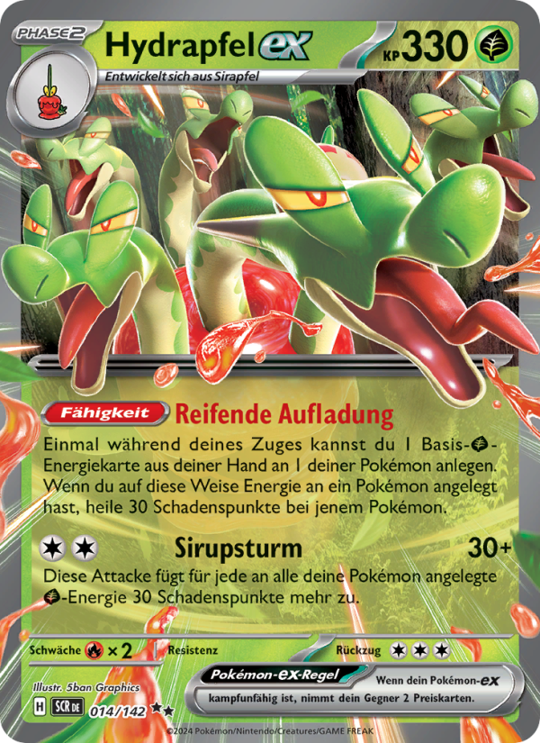 Hydrapfel-ex 014 — Stellar Crown (German Pokémon TCG card)