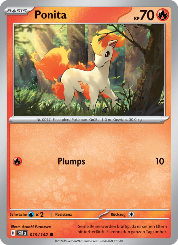 Ponita 019 — Stellar Crown (German Pokémon TCG card)