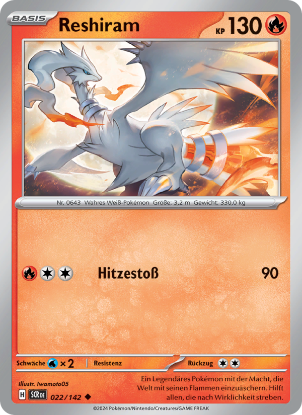 Reshiram 022 — Stellar Crown (German Pokémon TCG card)