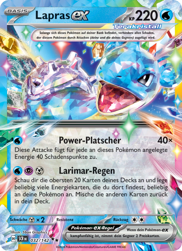 Lapras-ex 032 — Stellar Crown (German Pokémon TCG card)