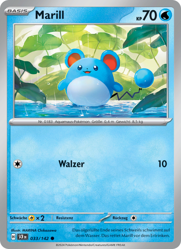 Marill 033 — Stellar Crown (German Pokémon TCG card)