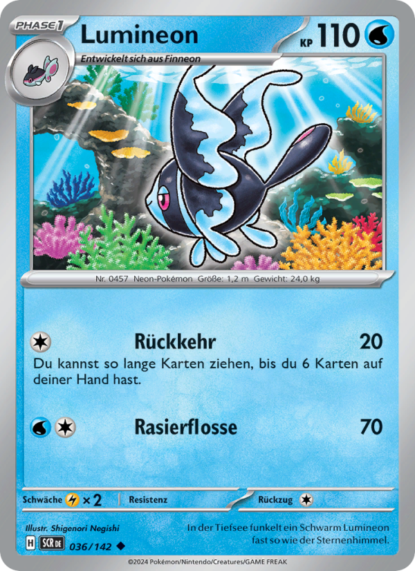 Lumineon 036 — Stellar Crown (German Pokémon TCG card)