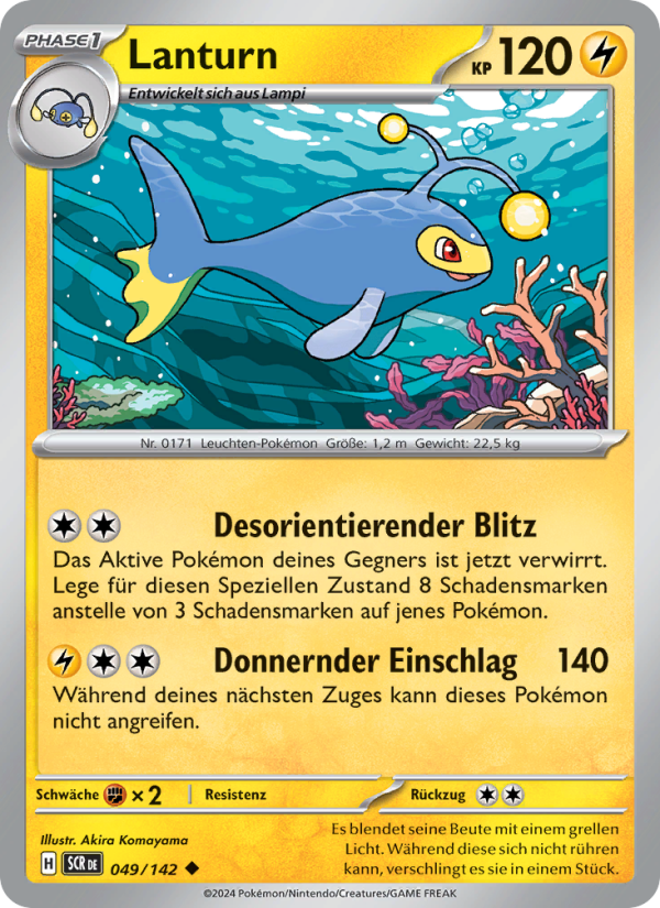 Lanturn 049 — Stellar Crown (German Pokémon TCG card)