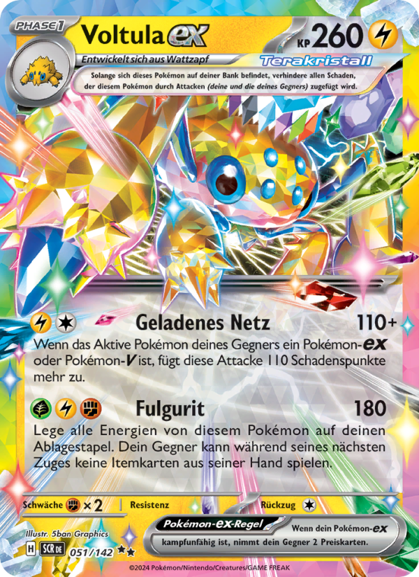 Voltula-ex 051 — Stellar Crown (German Pokémon TCG card)