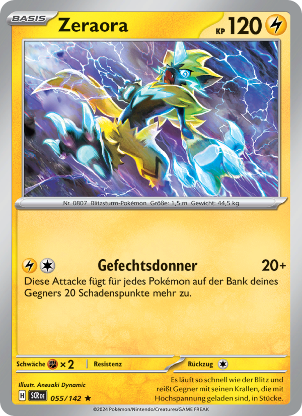 Zeraora 055 — Stellar Crown (German Pokémon TCG card)
